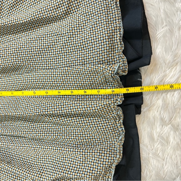 club monaco polka dot black yellow and blue layered mini skirt - Picture 6 of 8